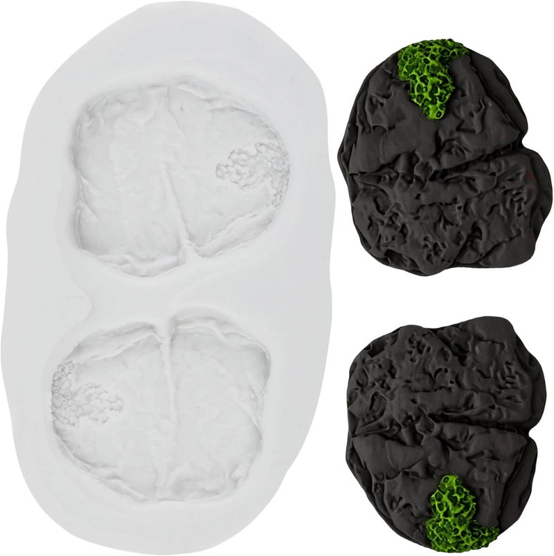 TAOXIBEI Stone Mold Fairy Garden Stone Silicone Molds for DIY Crafts Epoxy Resin Casting Jewelry Making - Image 1
